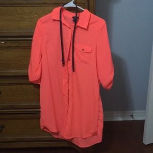 Nwot coral pink tunic top